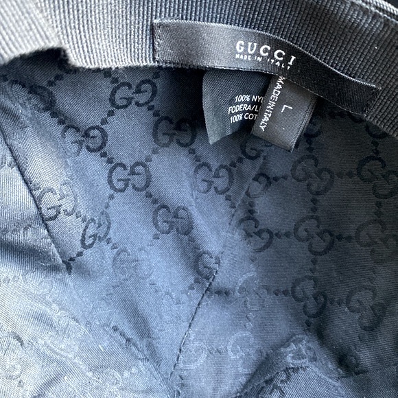 EUC [Gucci] Authentic Luxury Canvas Baseball Hat w/ Black/Green Web, Adjustable! - Picture 6 of 12